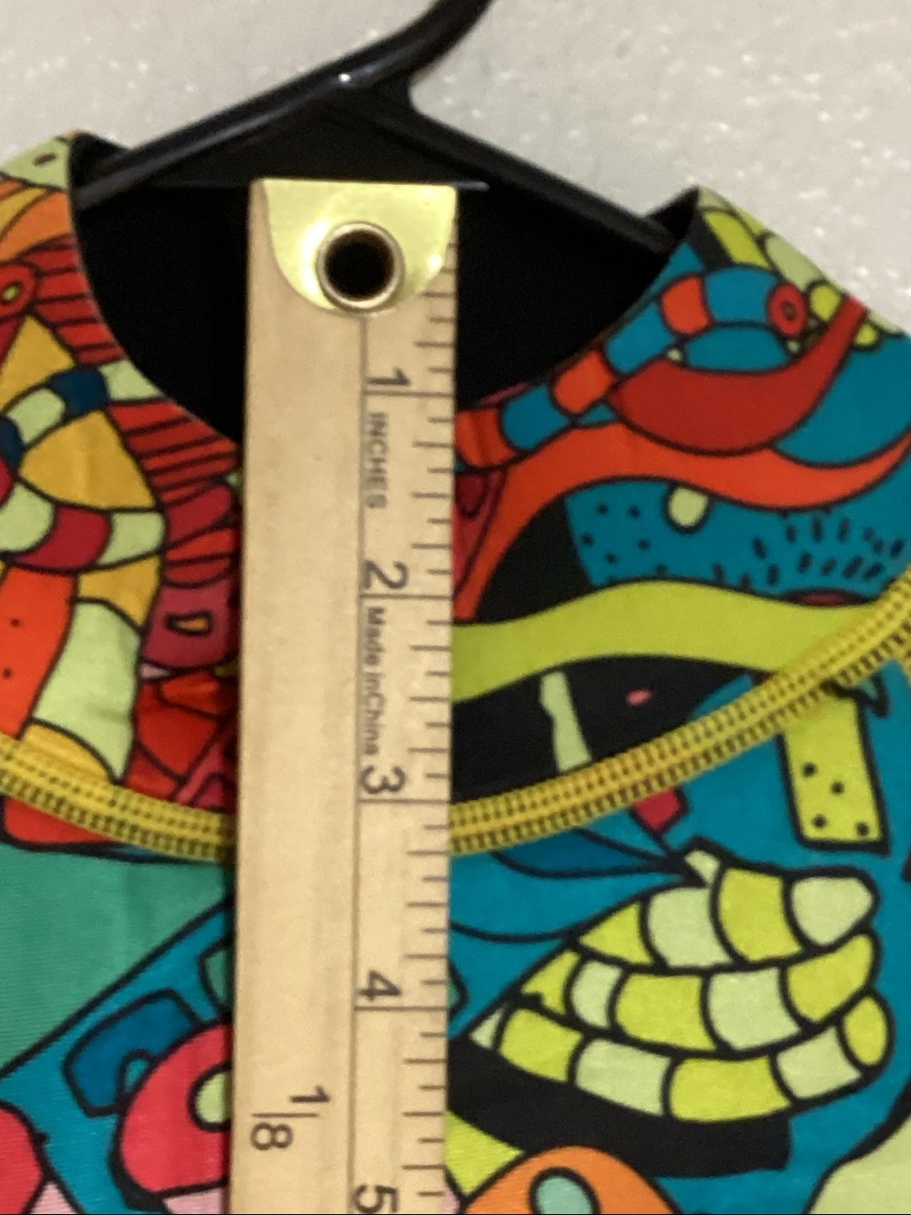 HiSEA Jeas Colorful Abstract Print One-Piece Neoprene Swimsuit - Multicolor - Picture 8 of 16
